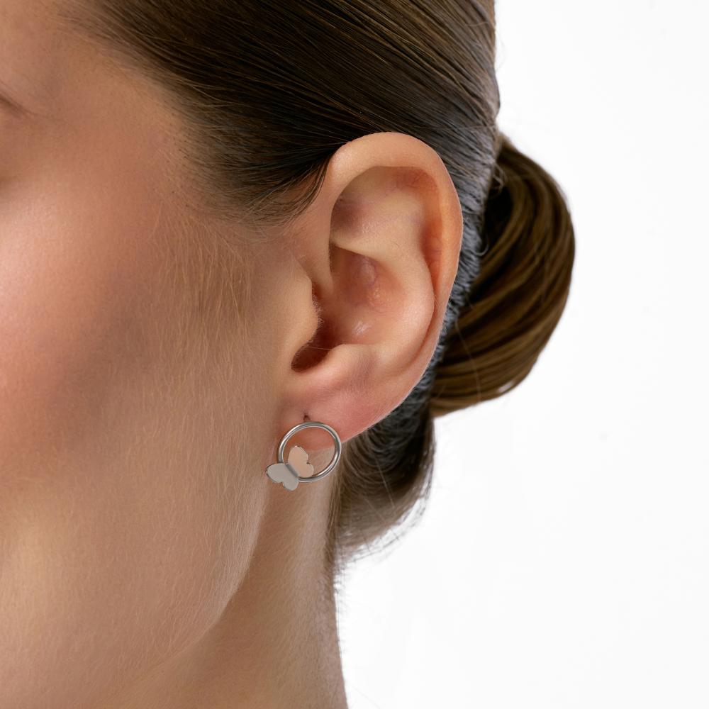 Серебряные серьги гвоздики Krastsvetmet КЯНС22-1841-3