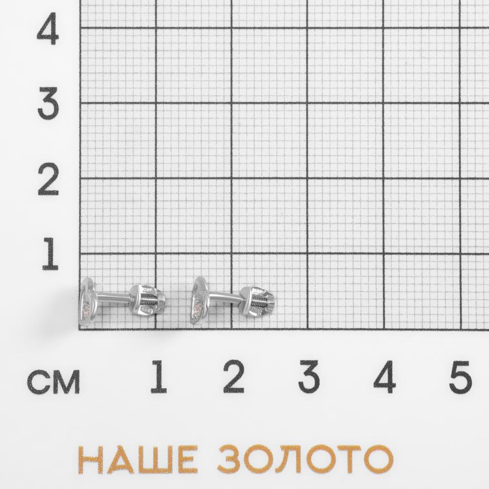 Серебряные серьги гвоздики Иллада 2ИС050799