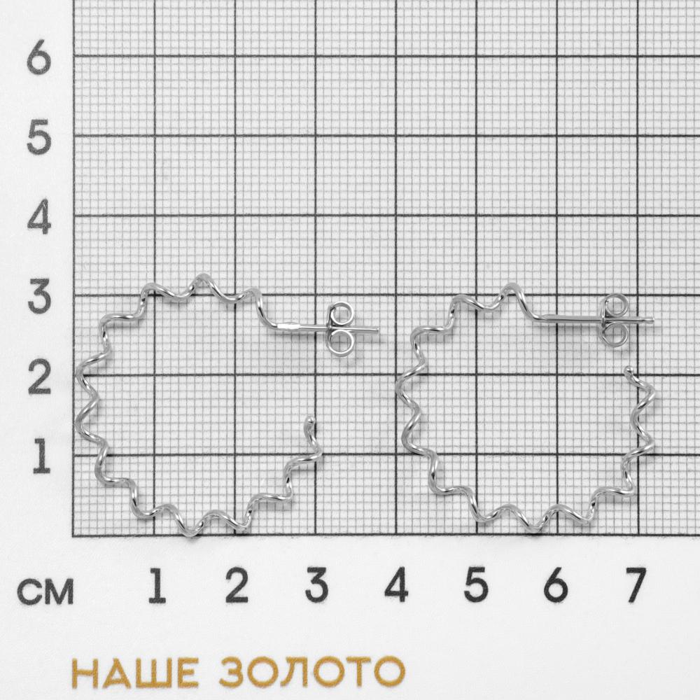 Серебряные серьги гвоздики Krastsvetmet КЯНС22-1845-3