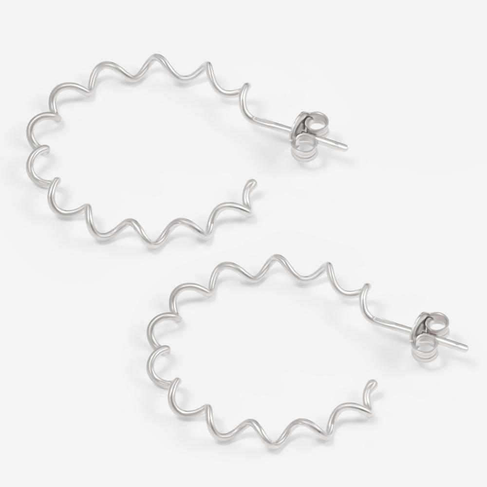 Серебряные серьги гвоздики Krastsvetmet КЯНС22-1845-3