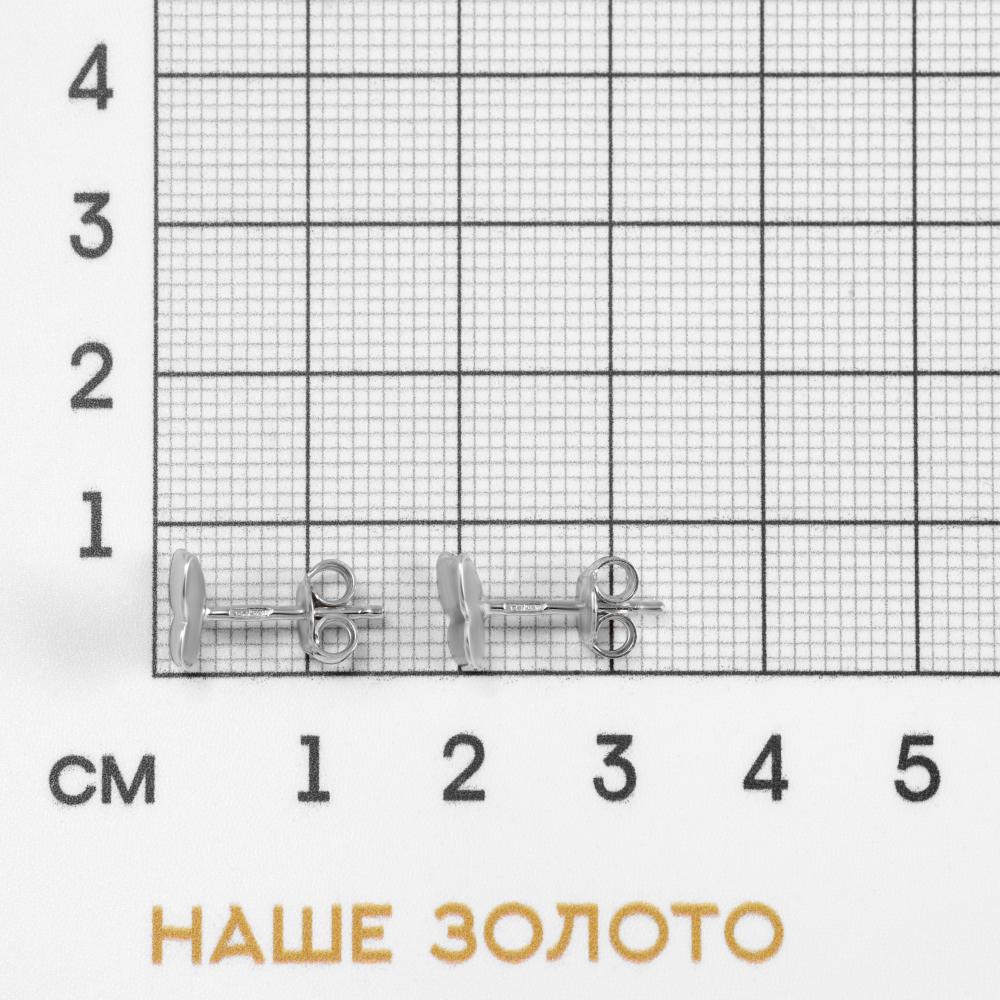 Серебряные серьги гвоздики Krastsvetmet КЯНС22-1828-3