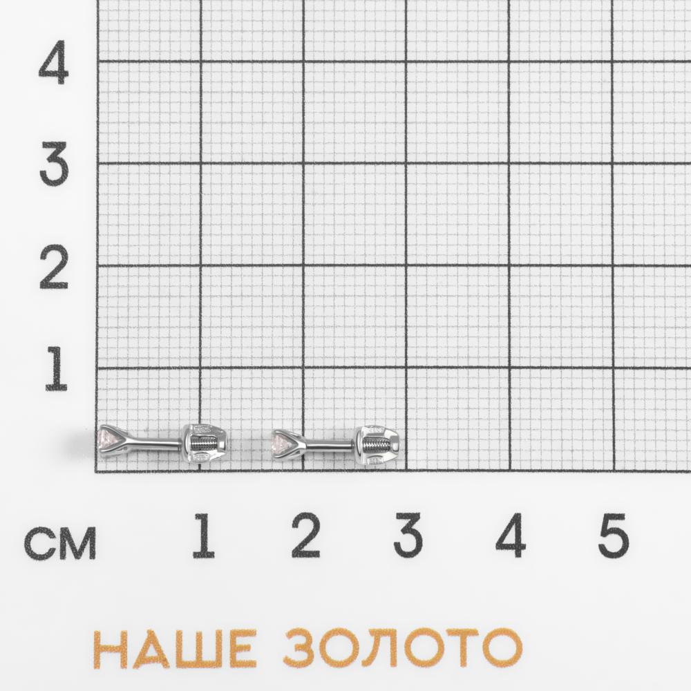 Серебряные серьги гвоздики Иллада 2ИС050228