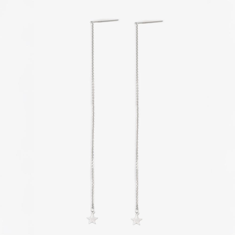 Серебряные серьги протяжки Krastsvetmet КЯНС22-396-3