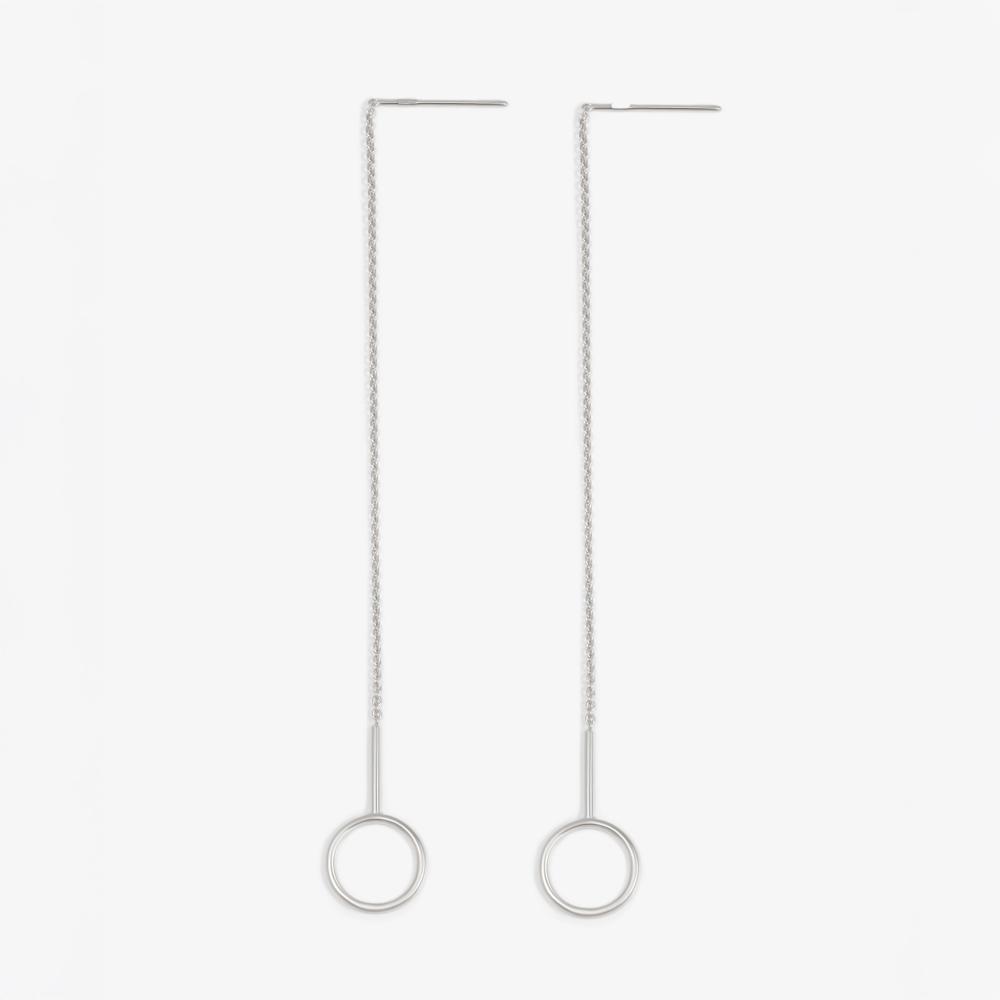 Серебряные серьги протяжки Krastsvetmet КЯНС22-347-3