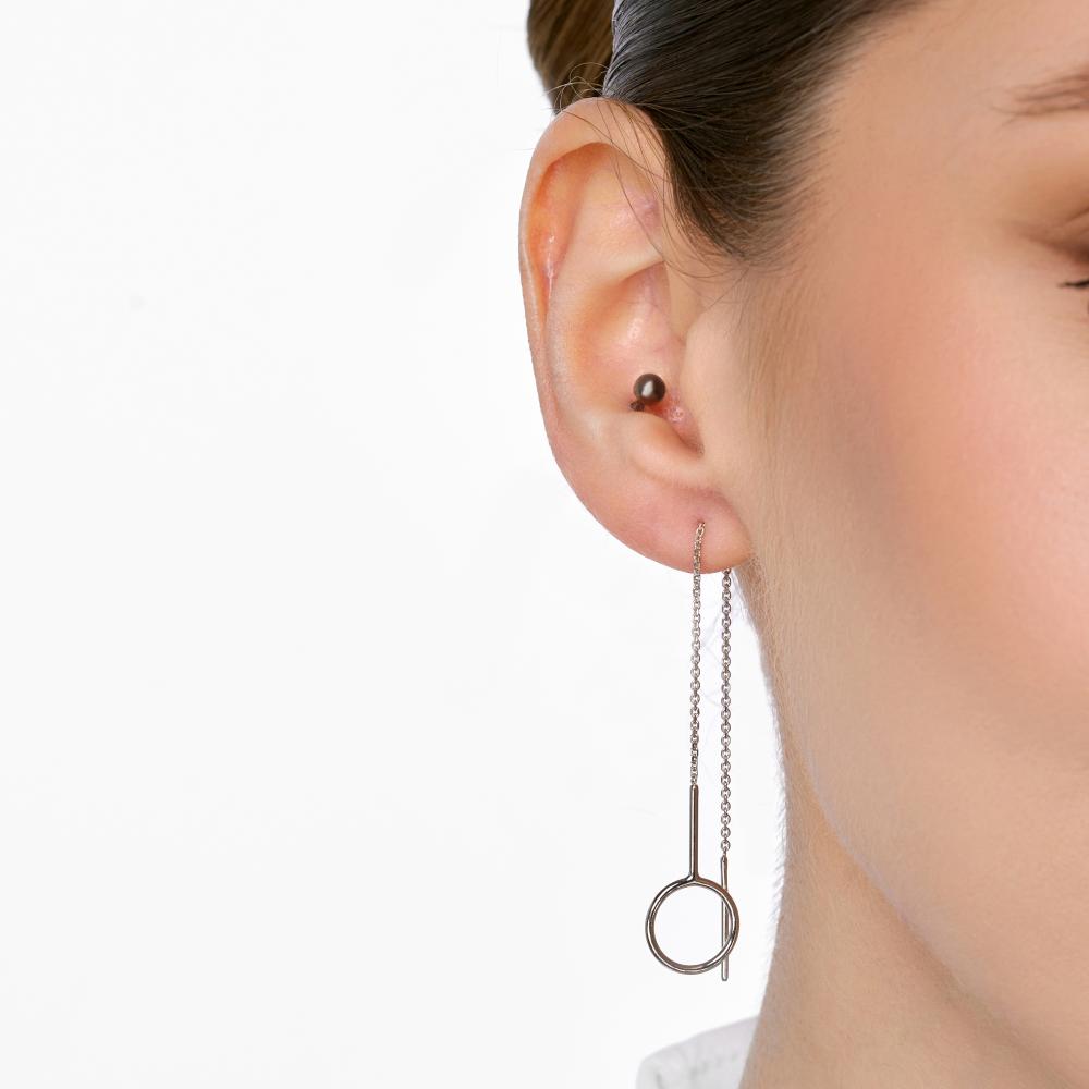Серебряные серьги протяжки Krastsvetmet КЯНС22-347-3