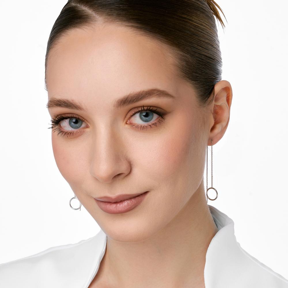 Серебряные серьги протяжки Krastsvetmet КЯНС22-347-3
