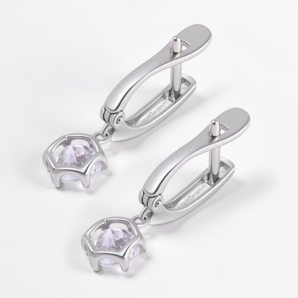 Серебряные серьги подвесные Sokolov ДИ94-121-01640-1