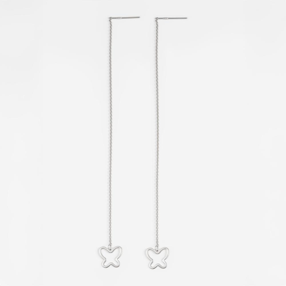 Серебряные серьги протяжки Krastsvetmet КЯНС22-397-3