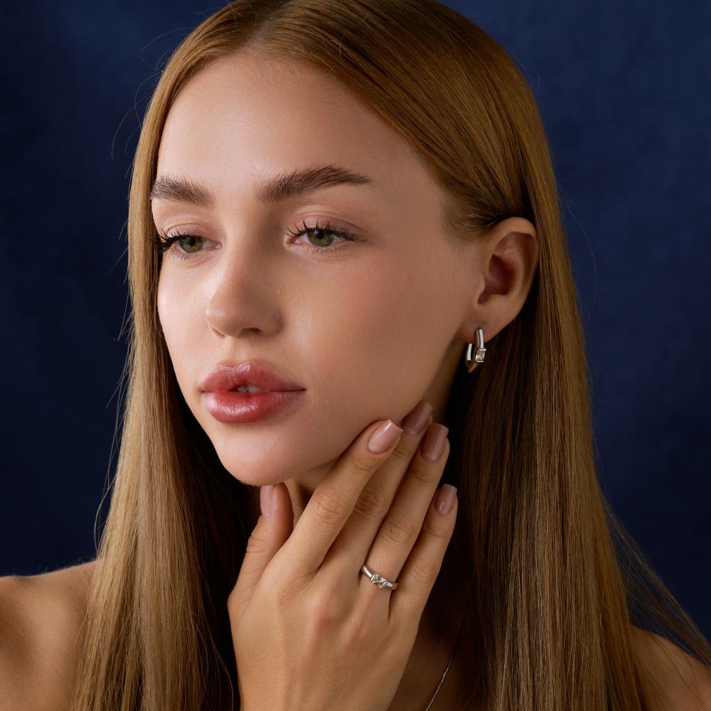 Серебряные серьги  Д320-72-00313-312