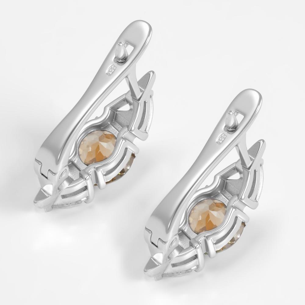Серебряные серьги  Д320-72-00317-312