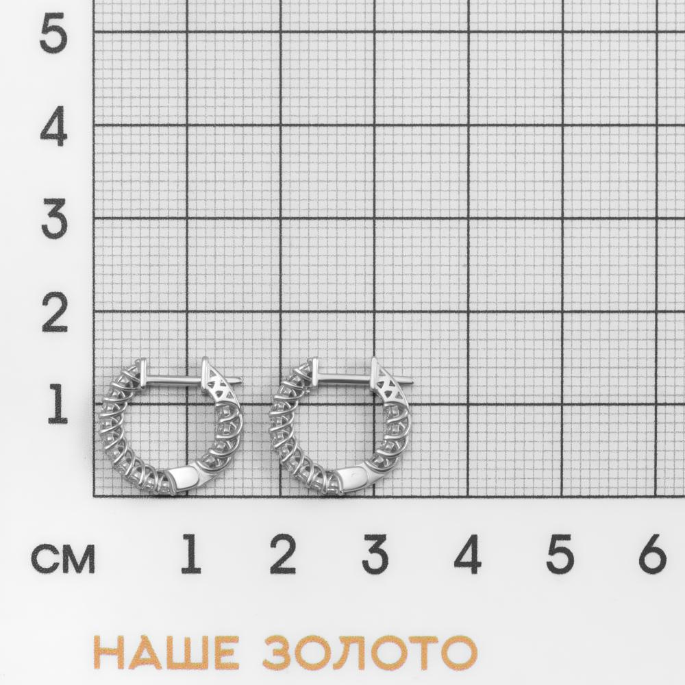 Золотые серьги конго Альтеза из красного золота 585 пробы А920281Б