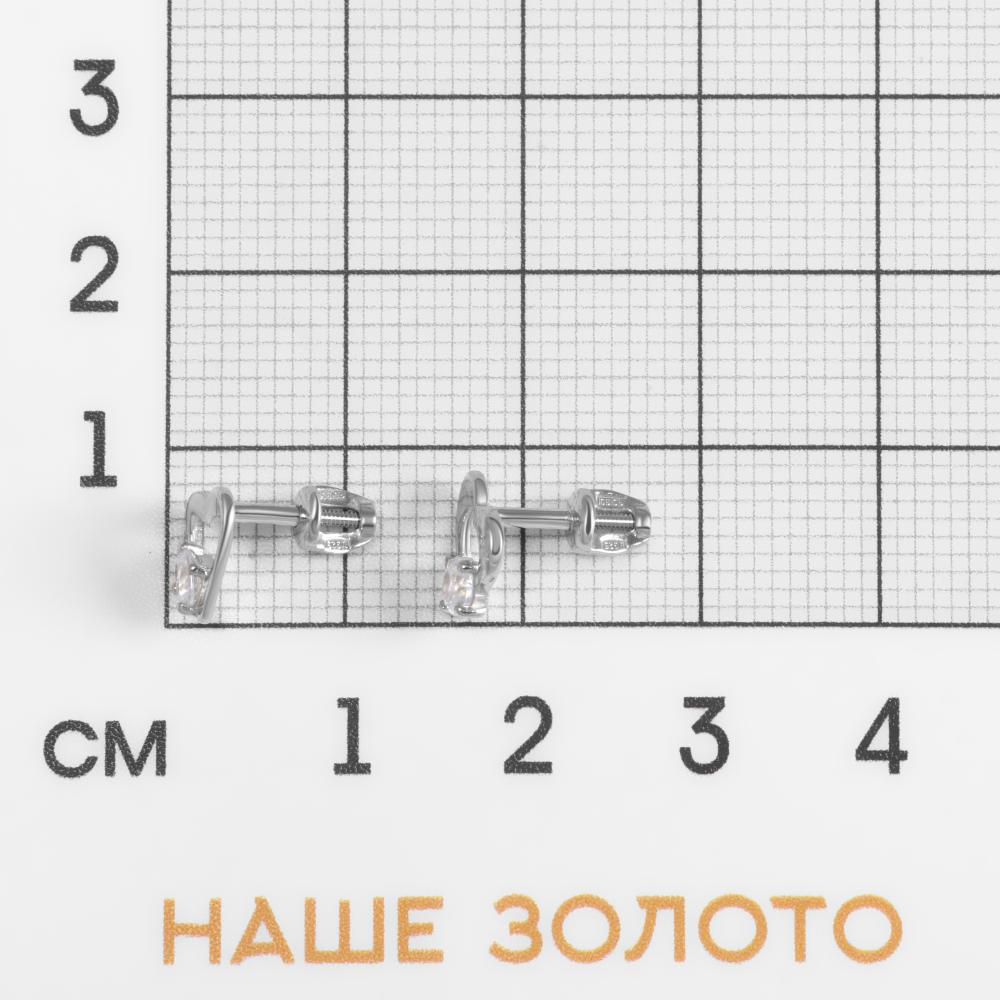 Серебряные серьги гвоздики Иллада 2ИС05-0786