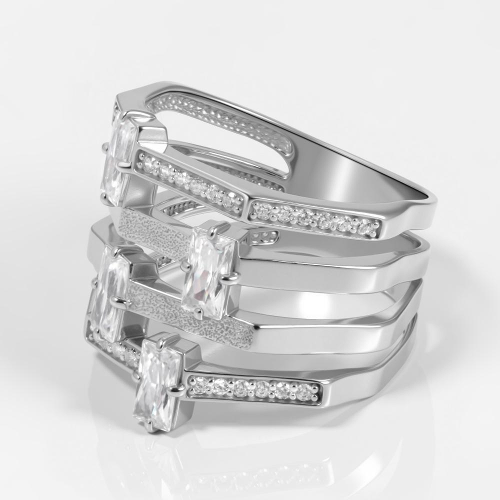 Серебряное кольцо Золотые купола ЗК0101739-00775