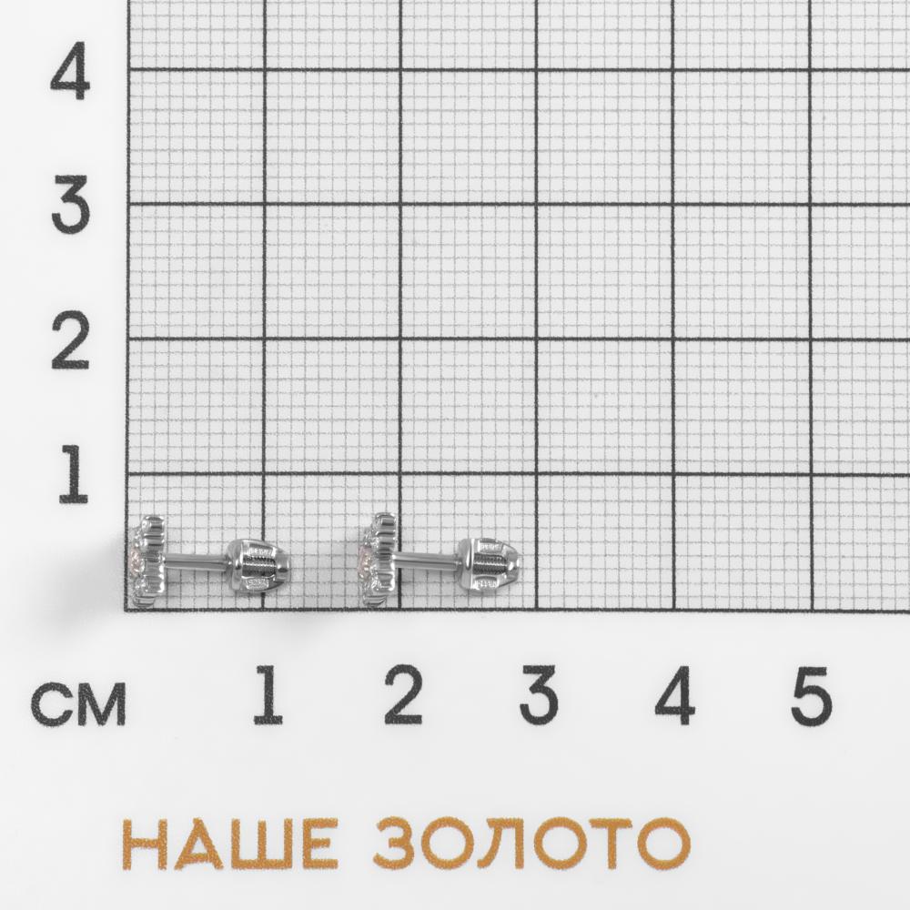 Серебряные серьги гвоздики Иллада  со вставками (фианит) 2ИС050165
