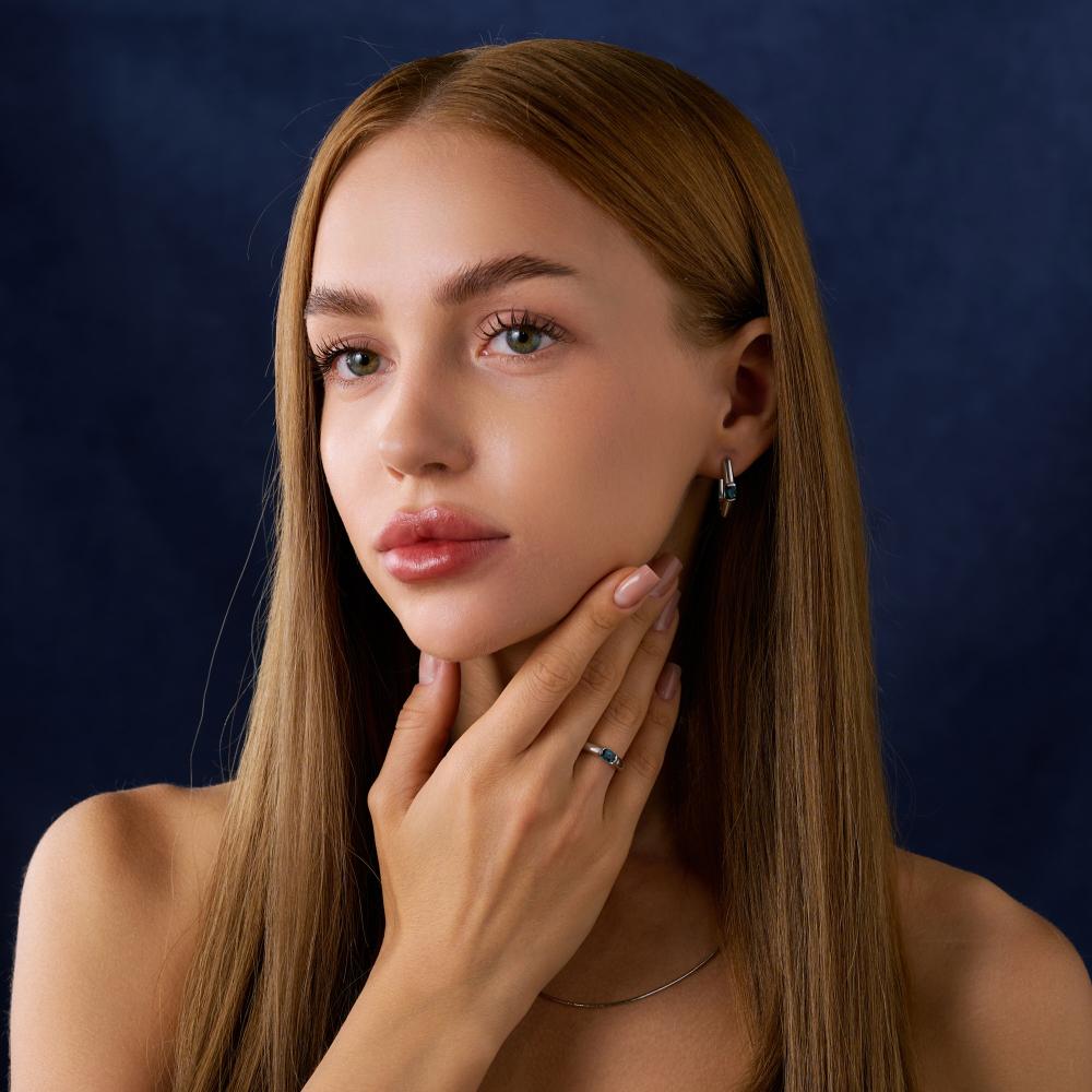 Серебряные серьги  Д320-72-00312-230