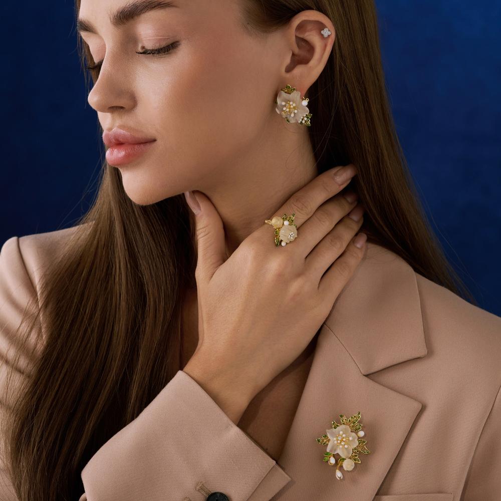Серебряная брошь  СЙЦАПБР350