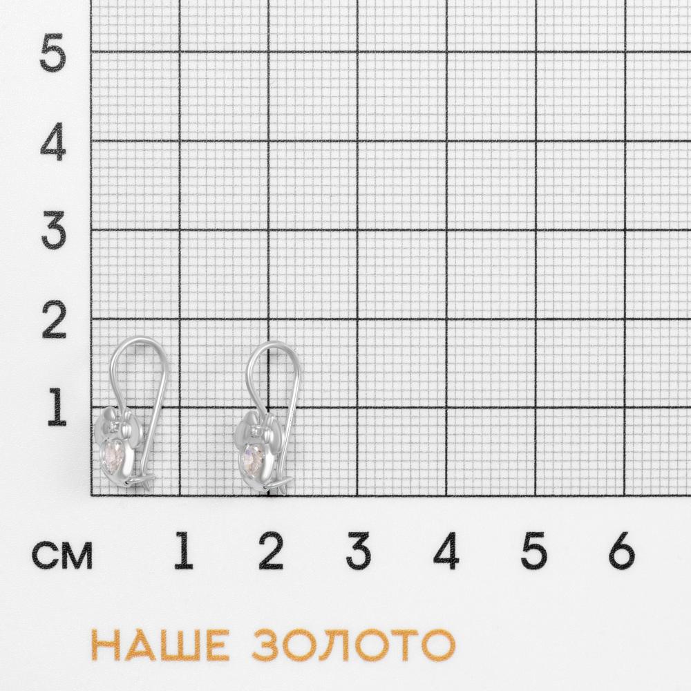 Серебряные серьги детские Золотая столица ЗЧС2180571010