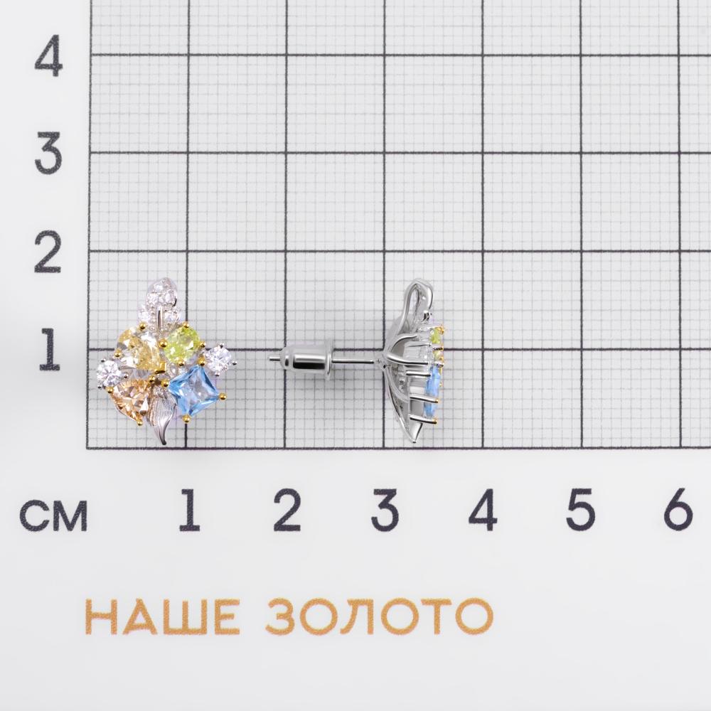 Серебряные серьги гвоздики  СЙБУТЕ309-2