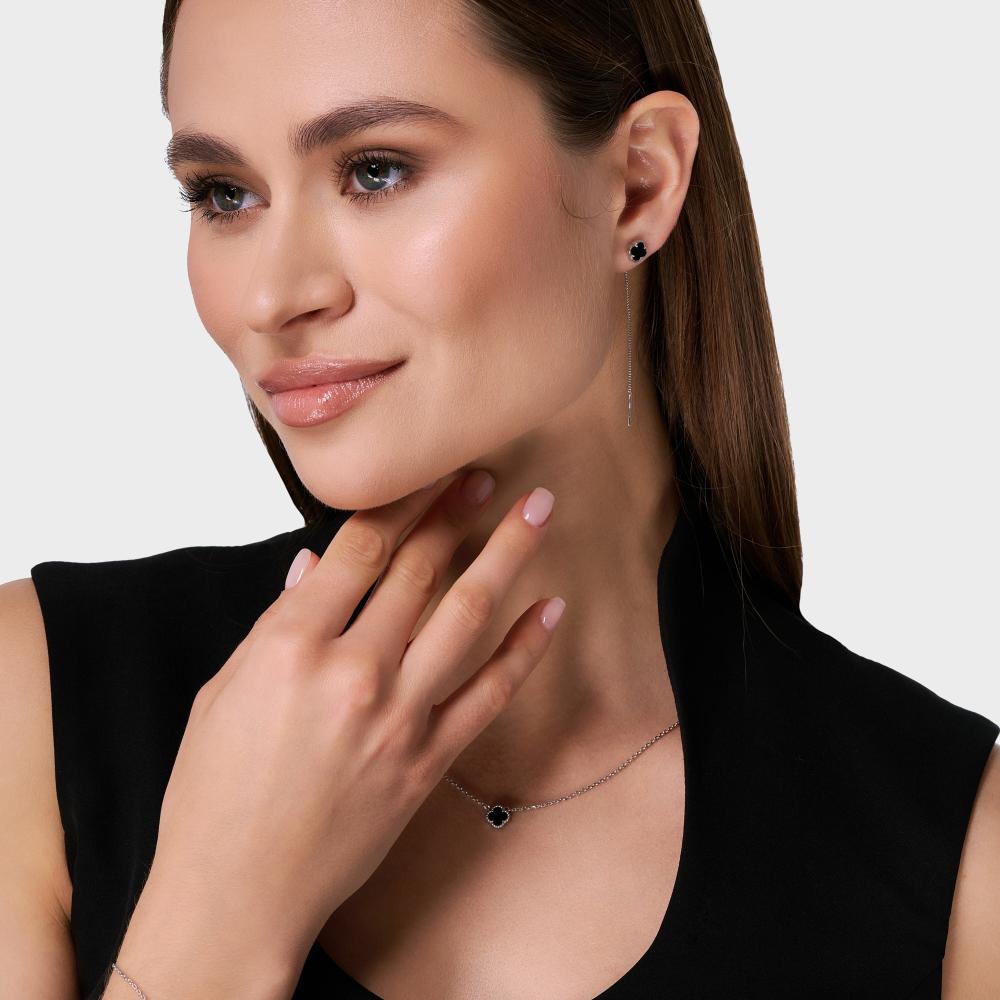 Серебряные серьги протяжки Талант ТБ1572080015283
