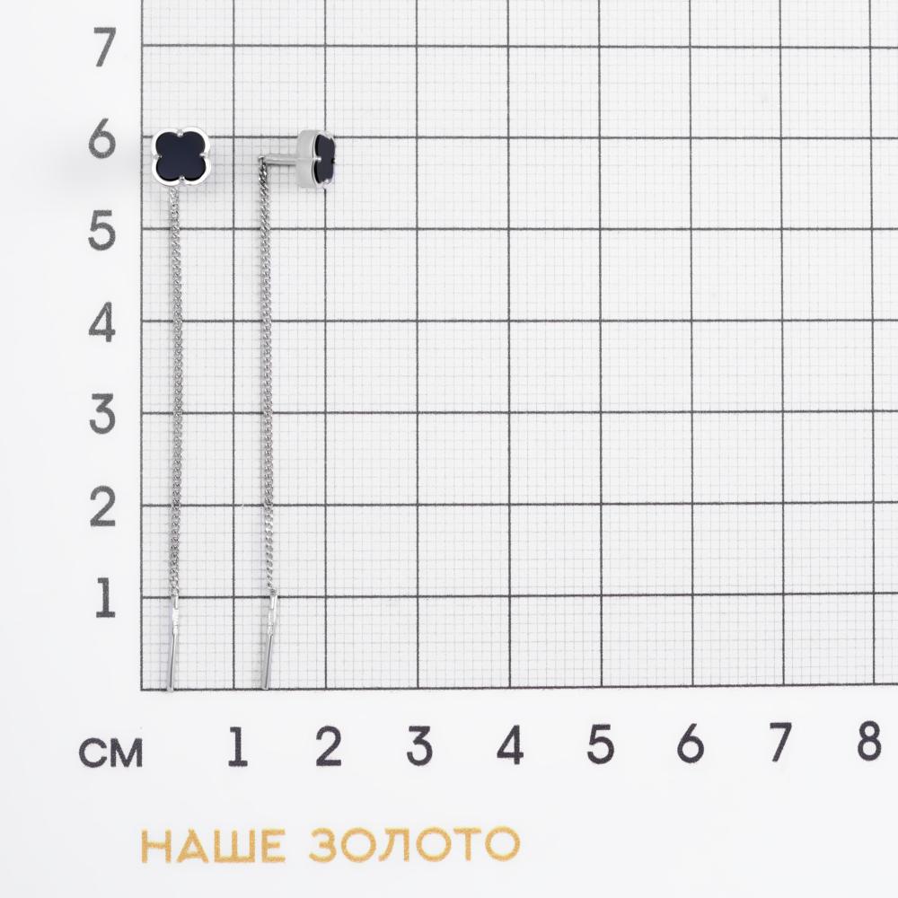 Серебряные серьги протяжки Талант ТБ1572080015283