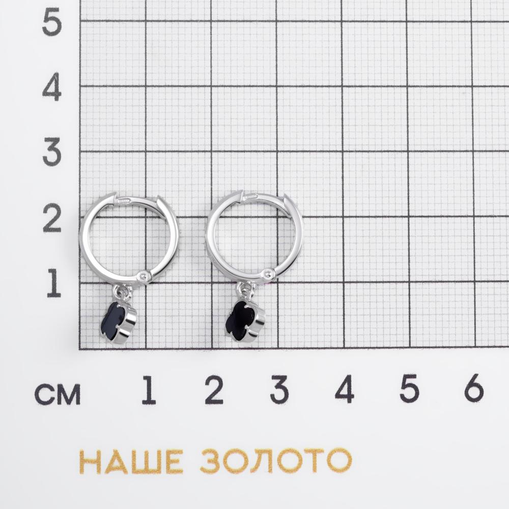 Серебряные серьги подвесные Талант ТБ1172080015278