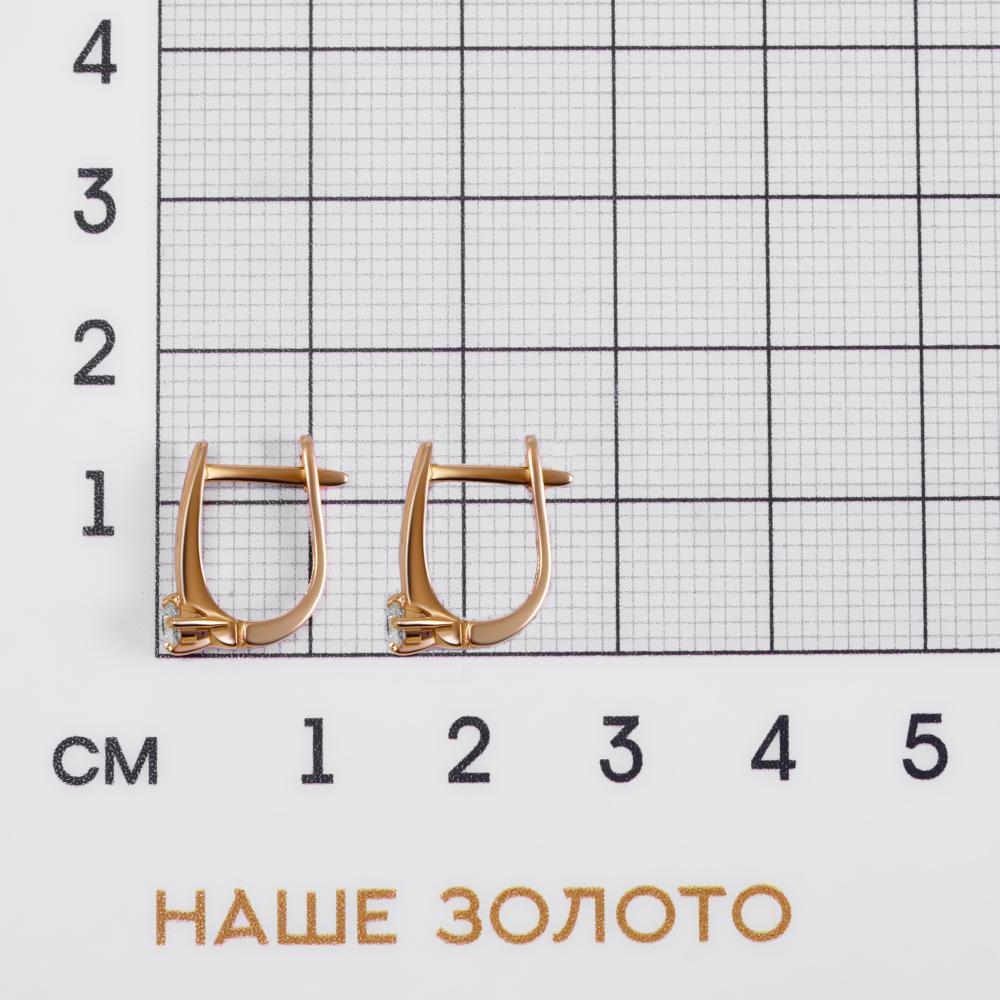 Золотые серьги Альтеза из красного золота 585 пробы А920295