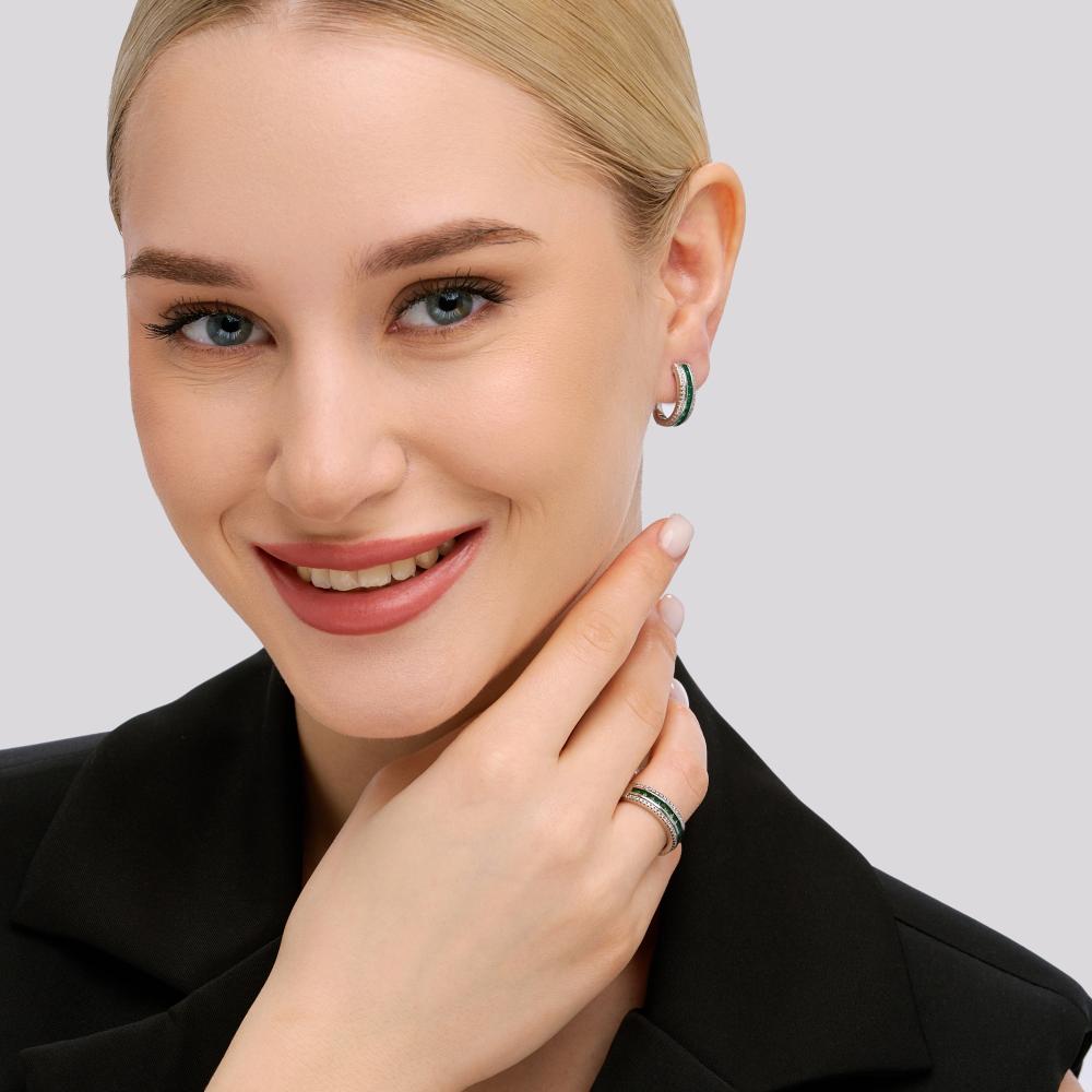 Серебряное кольцо  ПУСЛ-Р1479-5-Х-В-НЦЕ-Х-В