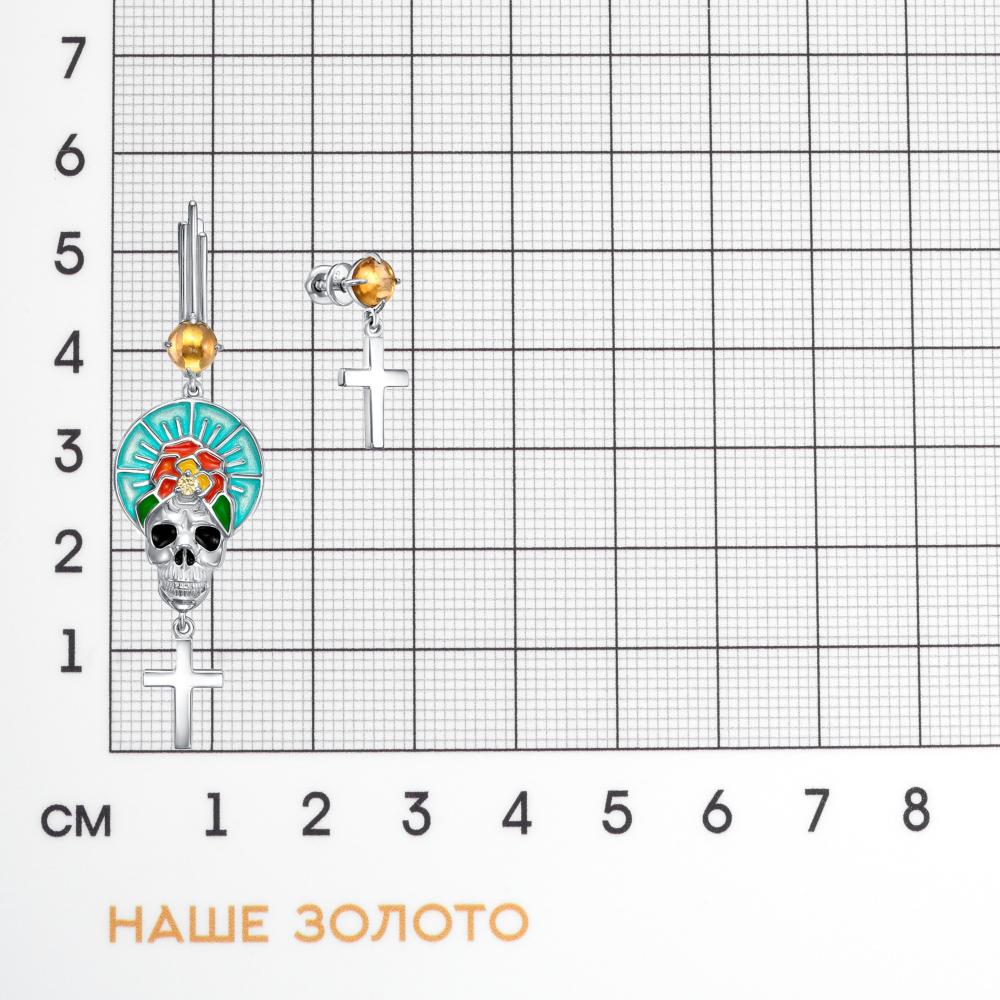 Серебряные серьги подвесные Kabarovsky 9К2-107-7901