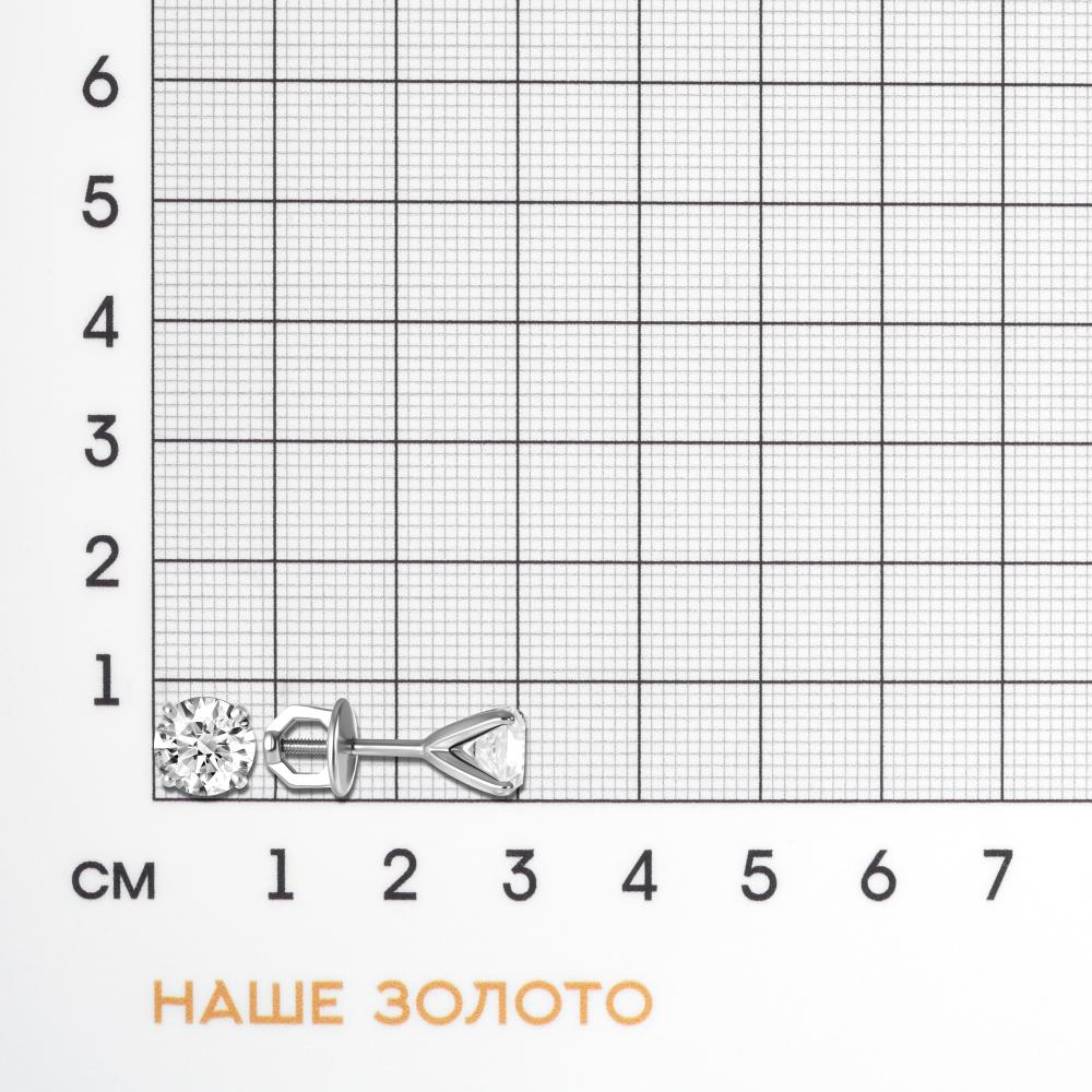 Золотые серьги гвоздики из красного золота 585 пробы ЮПС33518221