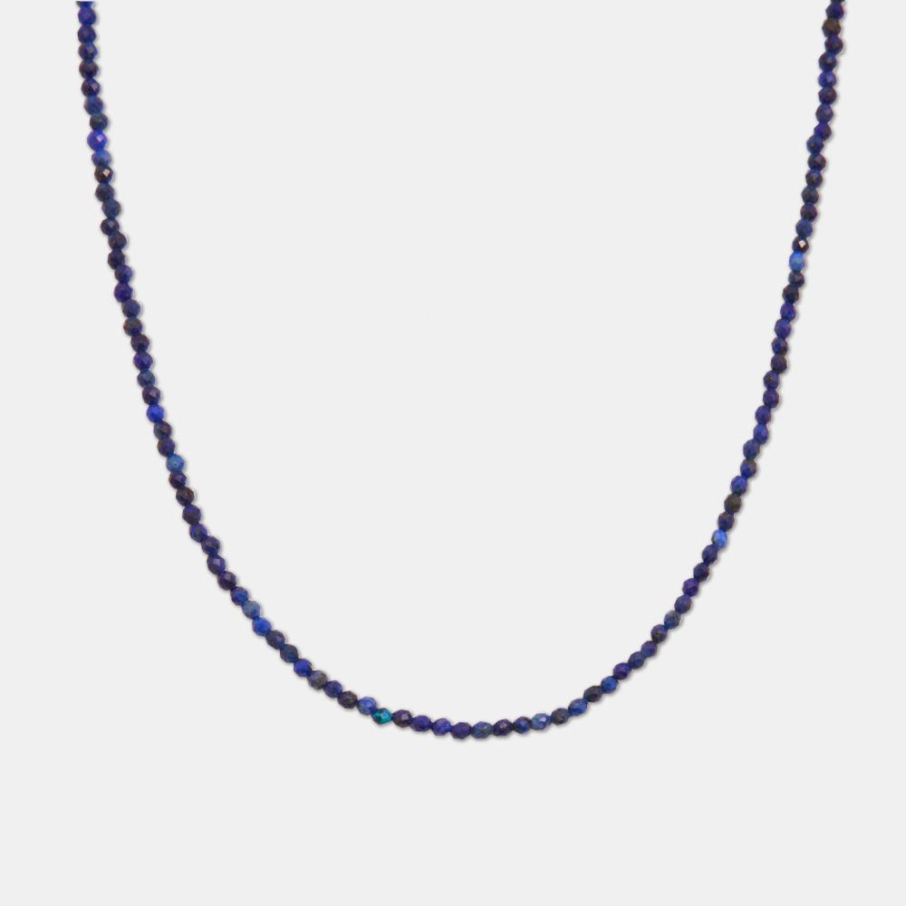 Серебряные бусы с лазуритами