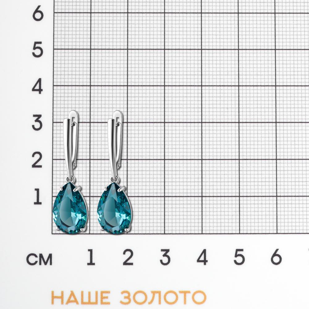 Серебряные серьги подвесные Талант ТБ1472000914089