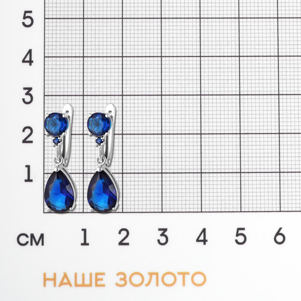 Серебряные серьги подвесные Талант ТБ1472000Я14086