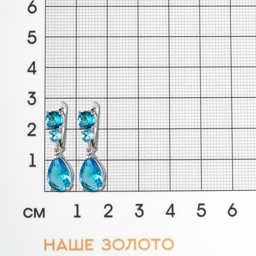 Серебряные серьги подвесные Талант ТБ1472000914087