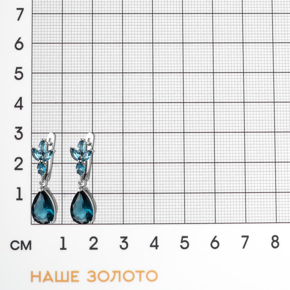 Серебряные серьги подвесные Талант ТБ1472000Л14090