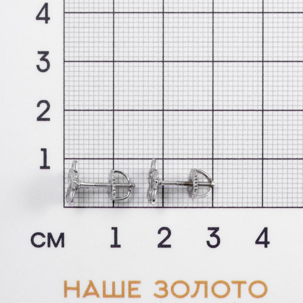 Серебряные серьги гвоздики Светлов К8СЕ0004101