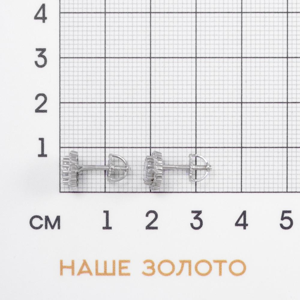 Серебряные серьги гвоздики Светлов К80013601