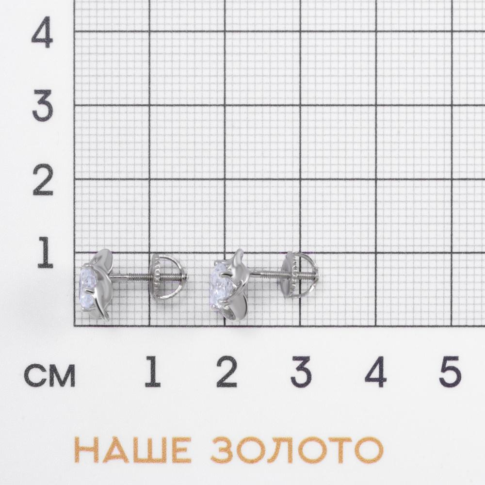 Серебряные серьги гвоздики Светлов К80135903