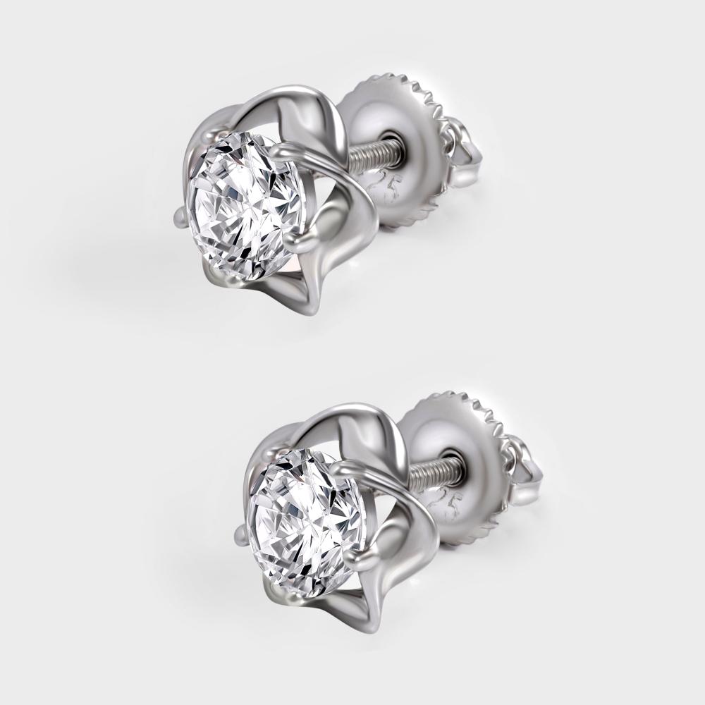 Серебряные серьги гвоздики Светлов К80135903