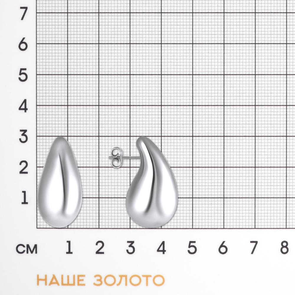 Серебряные серьги гвоздики  ДИ94-122-02656-1