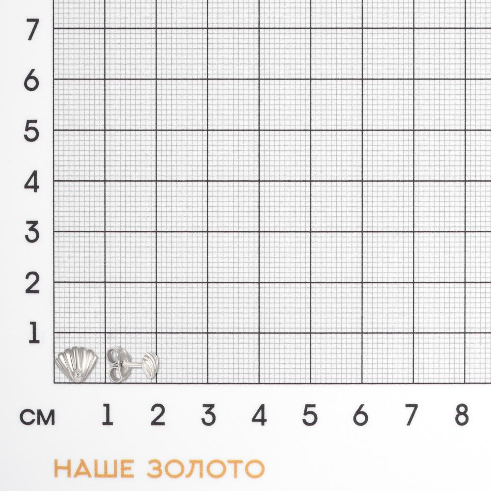 Серебряные серьги полупара  ДИ94-127-00006-1