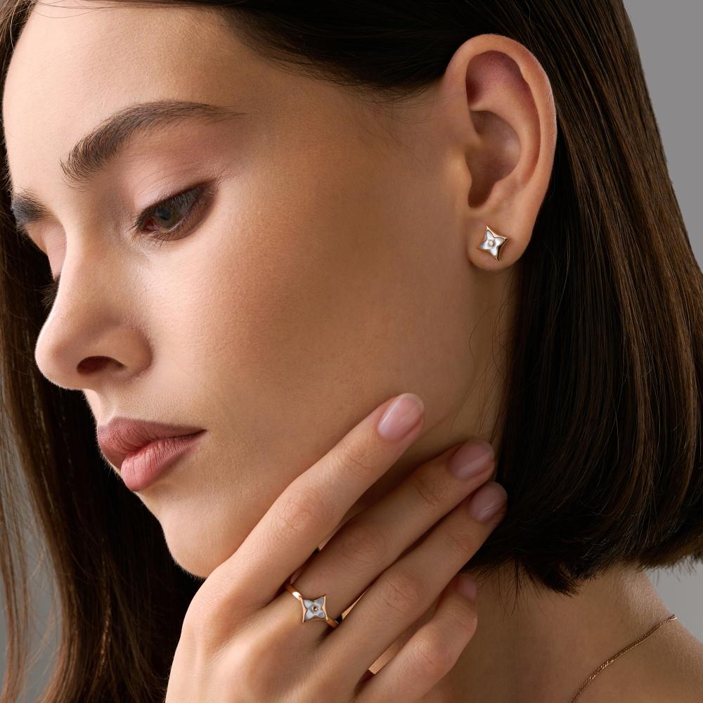 Золотые серьги гвоздики Liberty из красного золота 585 пробы РЫ20028532
