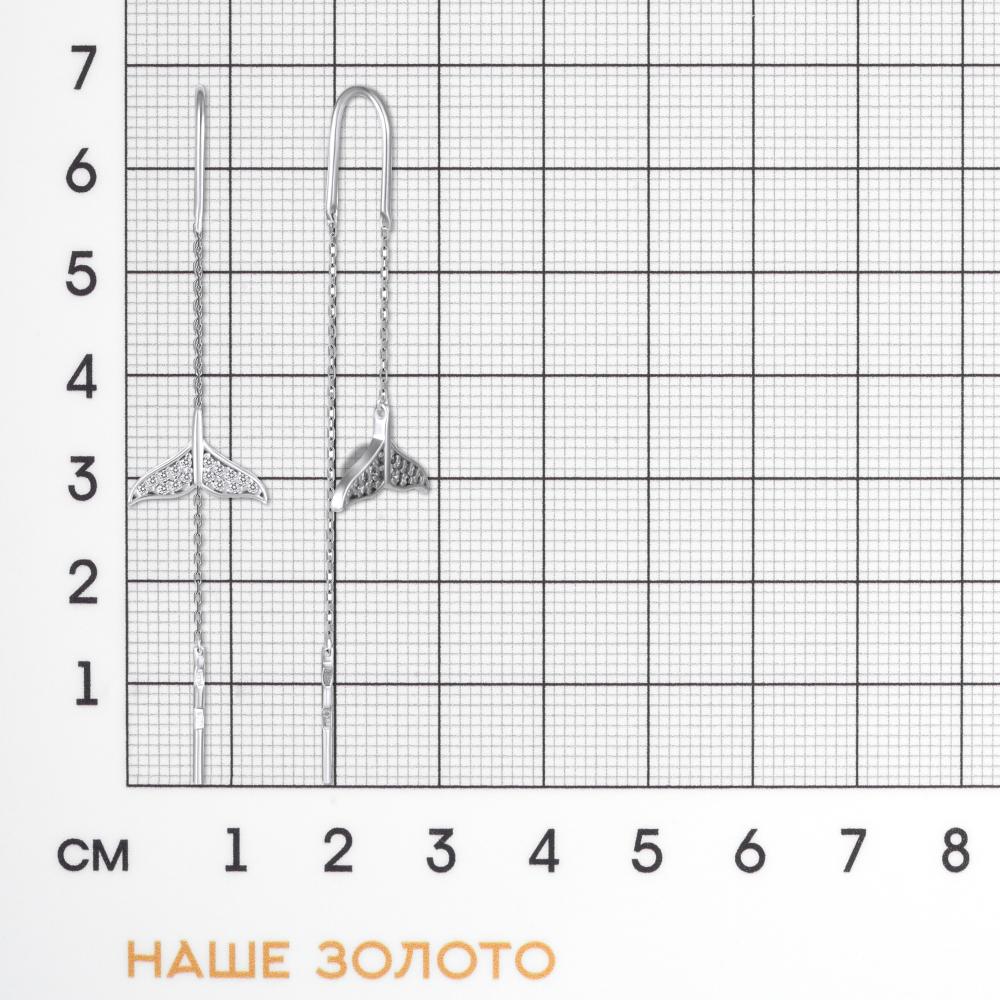 Серебряные серьги протяжки  ДИ94-123-00011-1