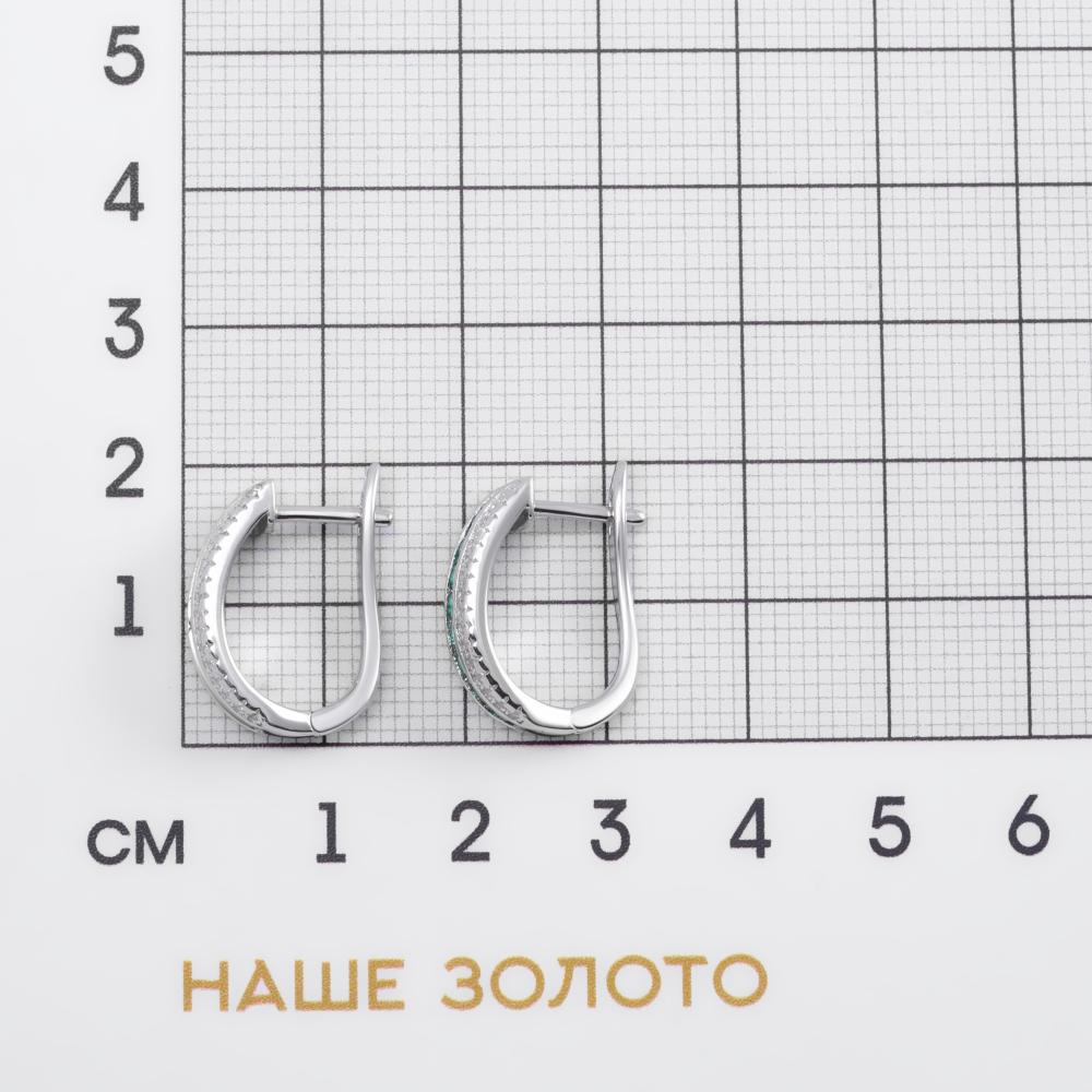 Серебряные серьги  ПУСЛ-Е1479-5-Х-В-НЦЕ-Х-В