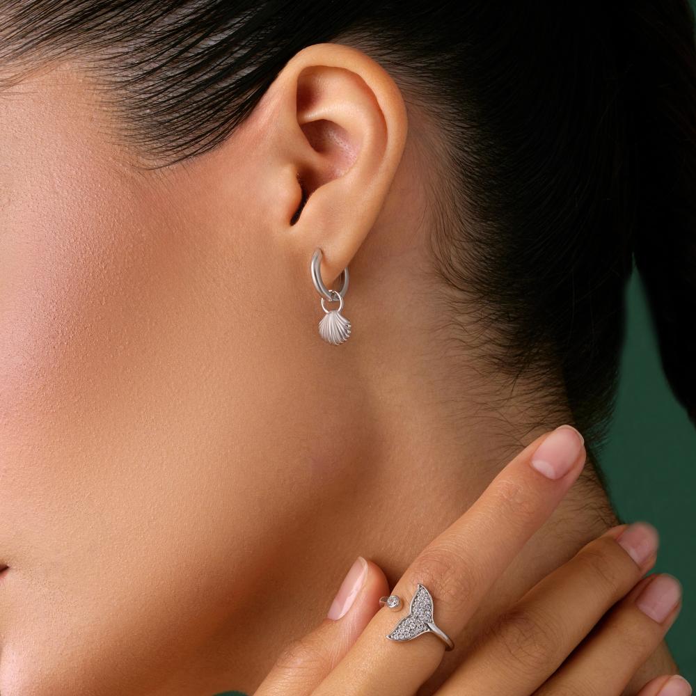 Серебряные серьги конго  ДИ94-121-00004-1