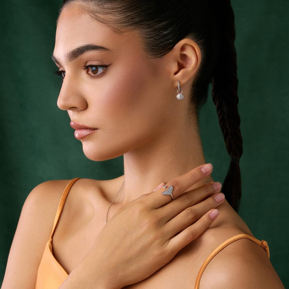 Серебряные серьги конго  ДИ94-121-00004-1