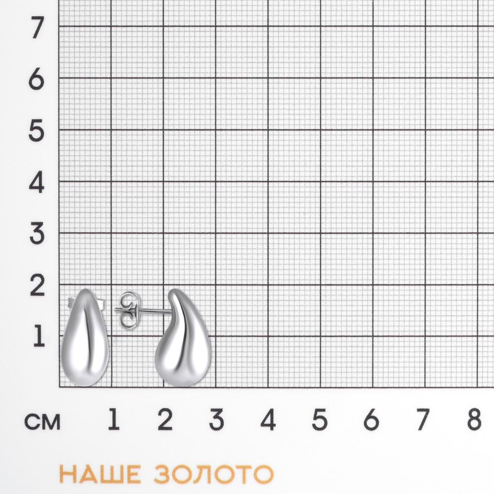 Серебряные серьги гвоздики  ДИ94-122-02361-1