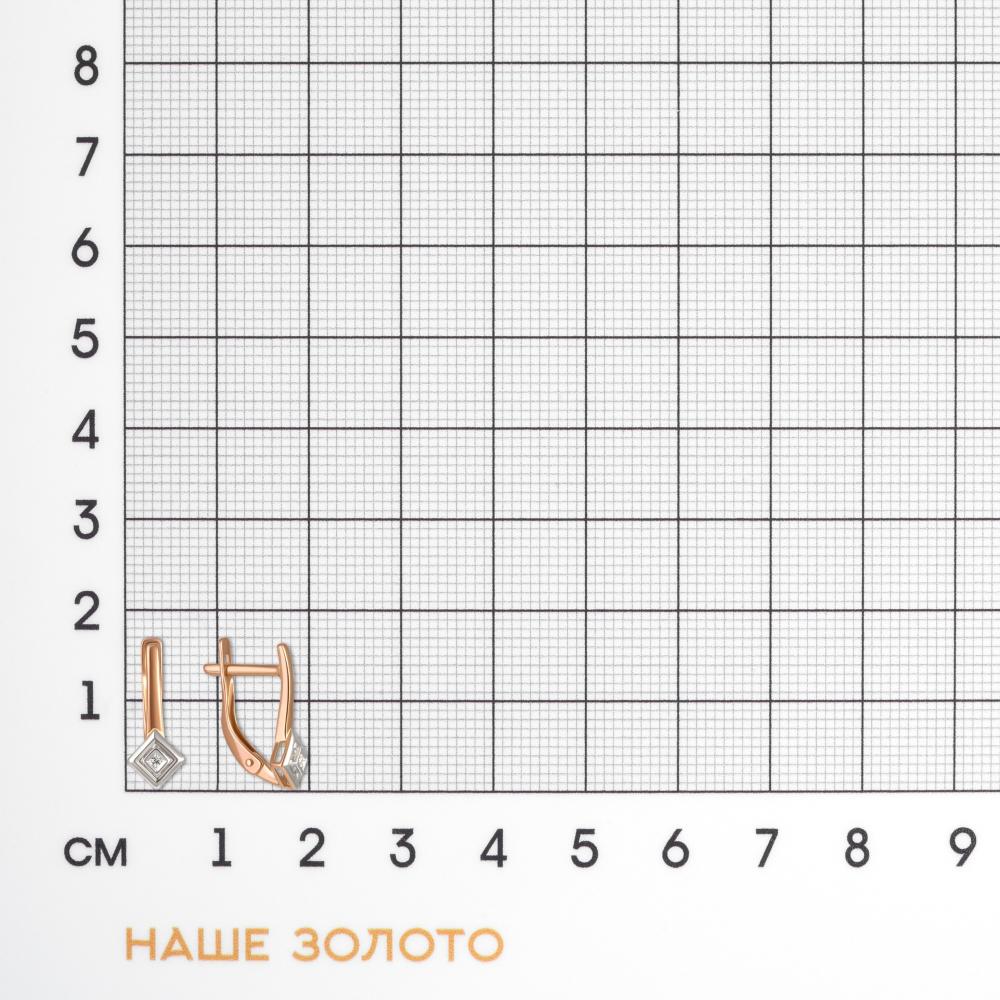 Золотые серьги Империал из красного золота 585 пробы ИМС3790К-120