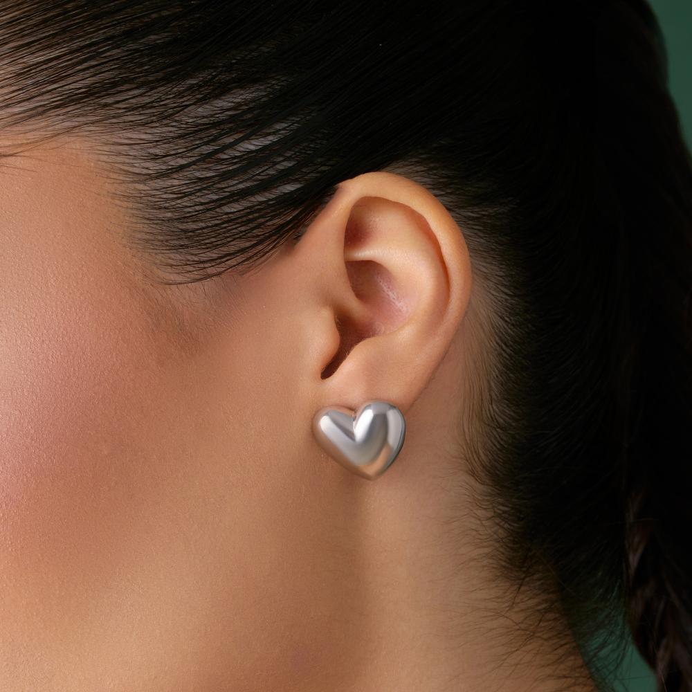 Серебряные серьги гвоздики  ДИ94027203