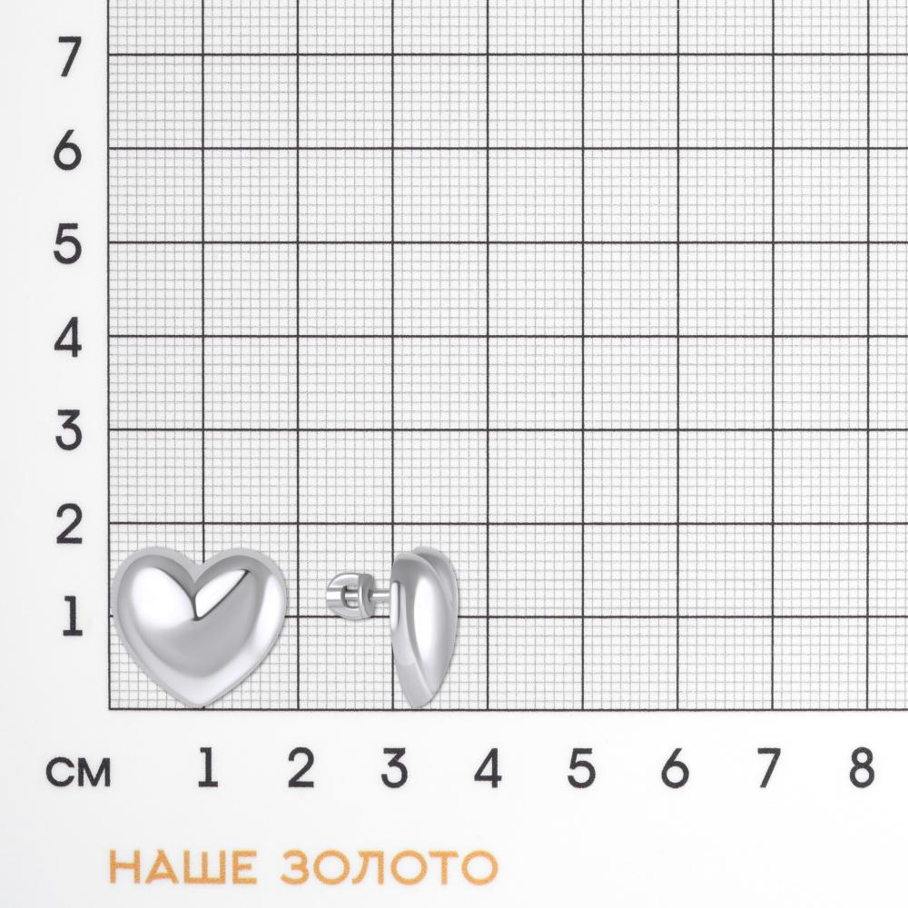 Серебряные серьги гвоздики  ДИ94027203