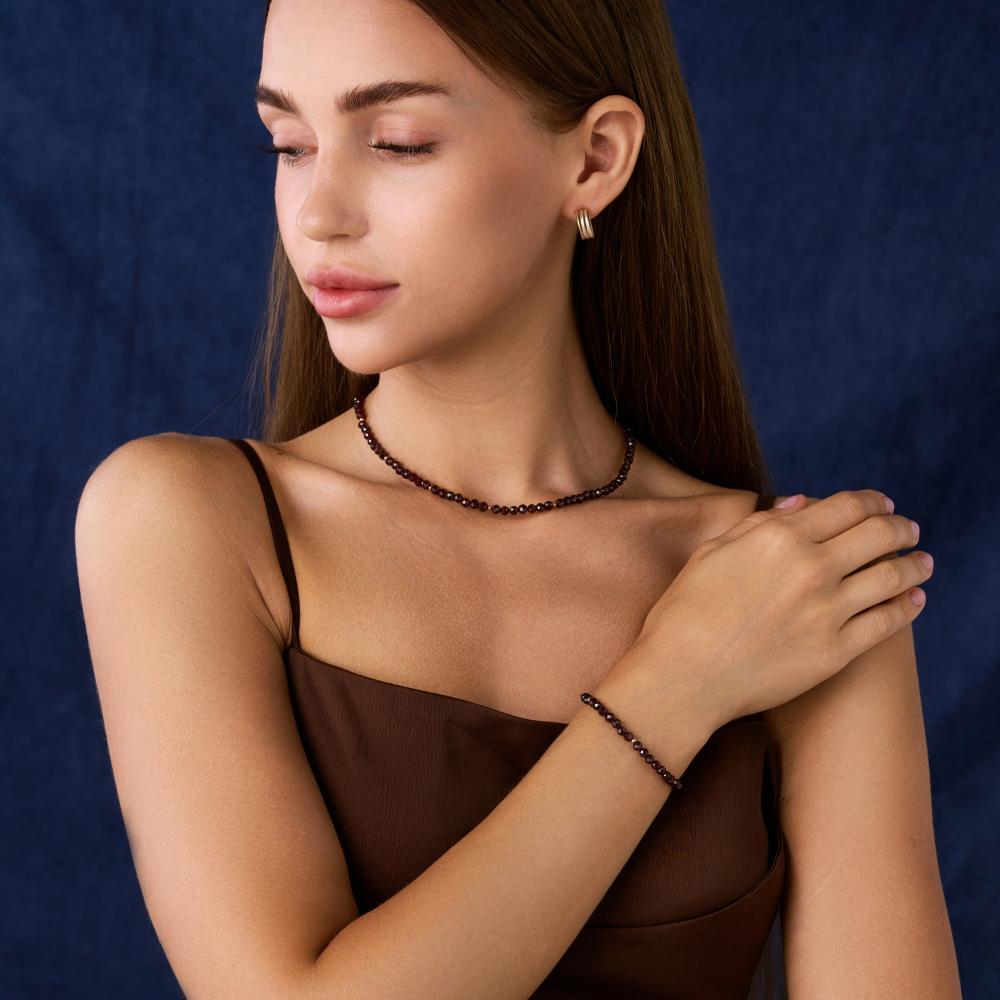 Золотые серьги гвоздики New gold из красного золота 585 пробы НЮ09976507010000000